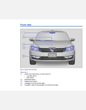 volkswagen passat 2015 owners manual